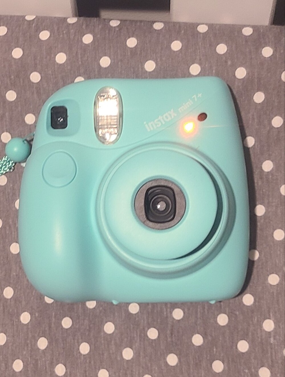 Fujifilm Instax Mini 7+ Instant Camera - Seafoam Green - W/ Strap - Tested Works - Picture 3 of 9